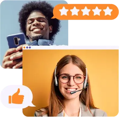 QueueDial Chat Support Techs with reviews